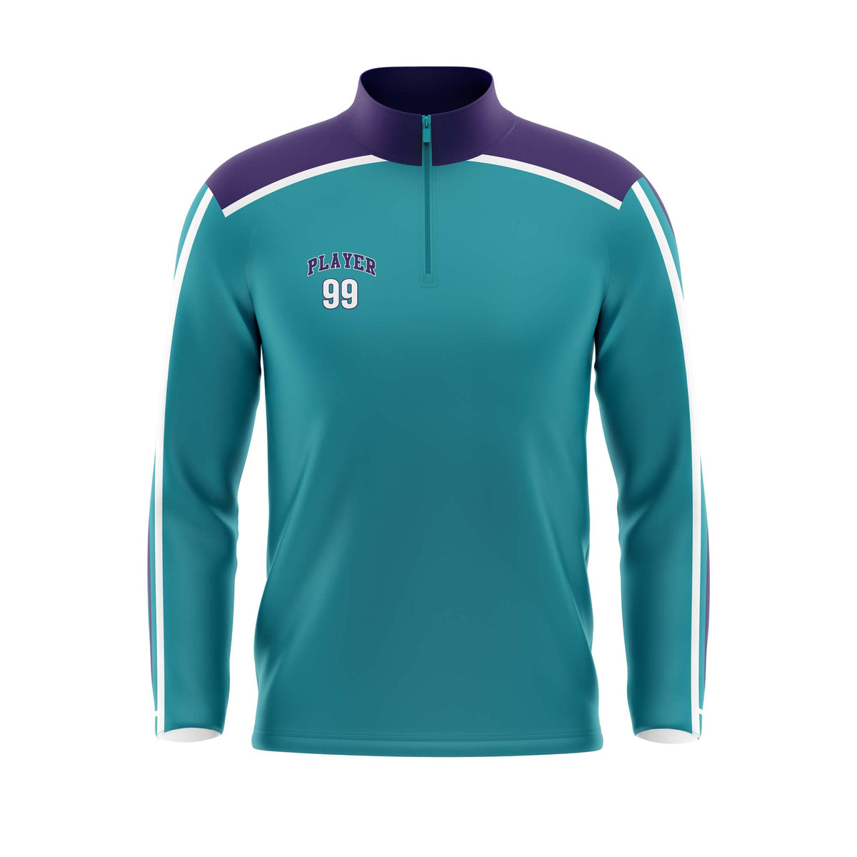 Quarter Zip Long Sleeve Pullover Jersey